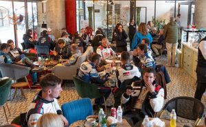 Cafetería Baqué en modo Rally Biobío.